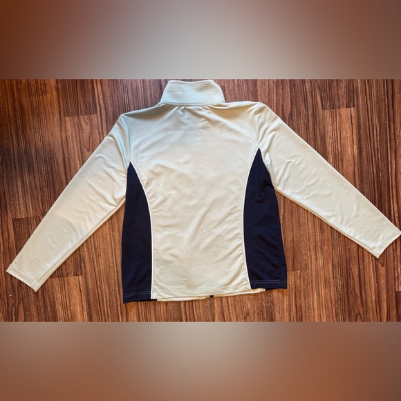 Karen Scott Sport Zip Up Jacket Women's Medium Green & Navy Blue with Pockets - Picture 4 of 5